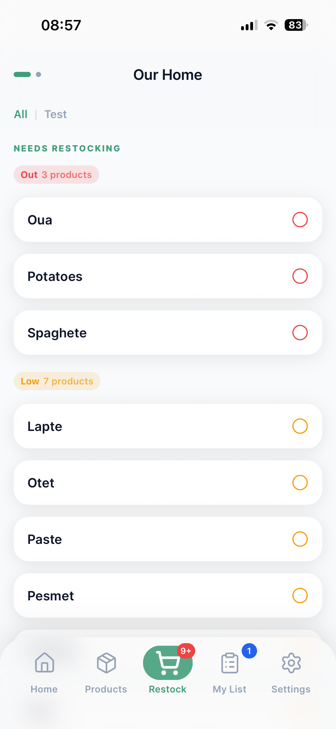 Stocked app screenshot