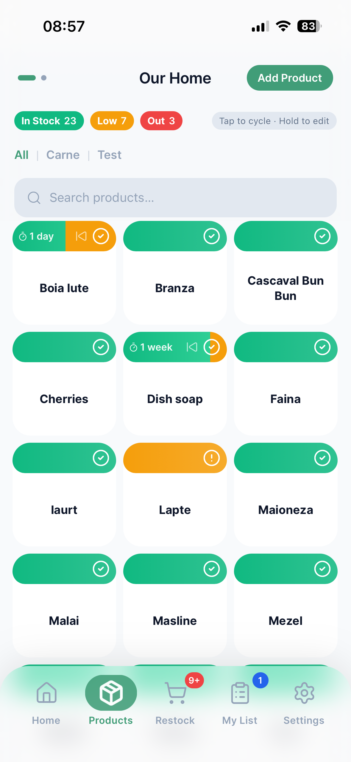 Stocked app screenshot