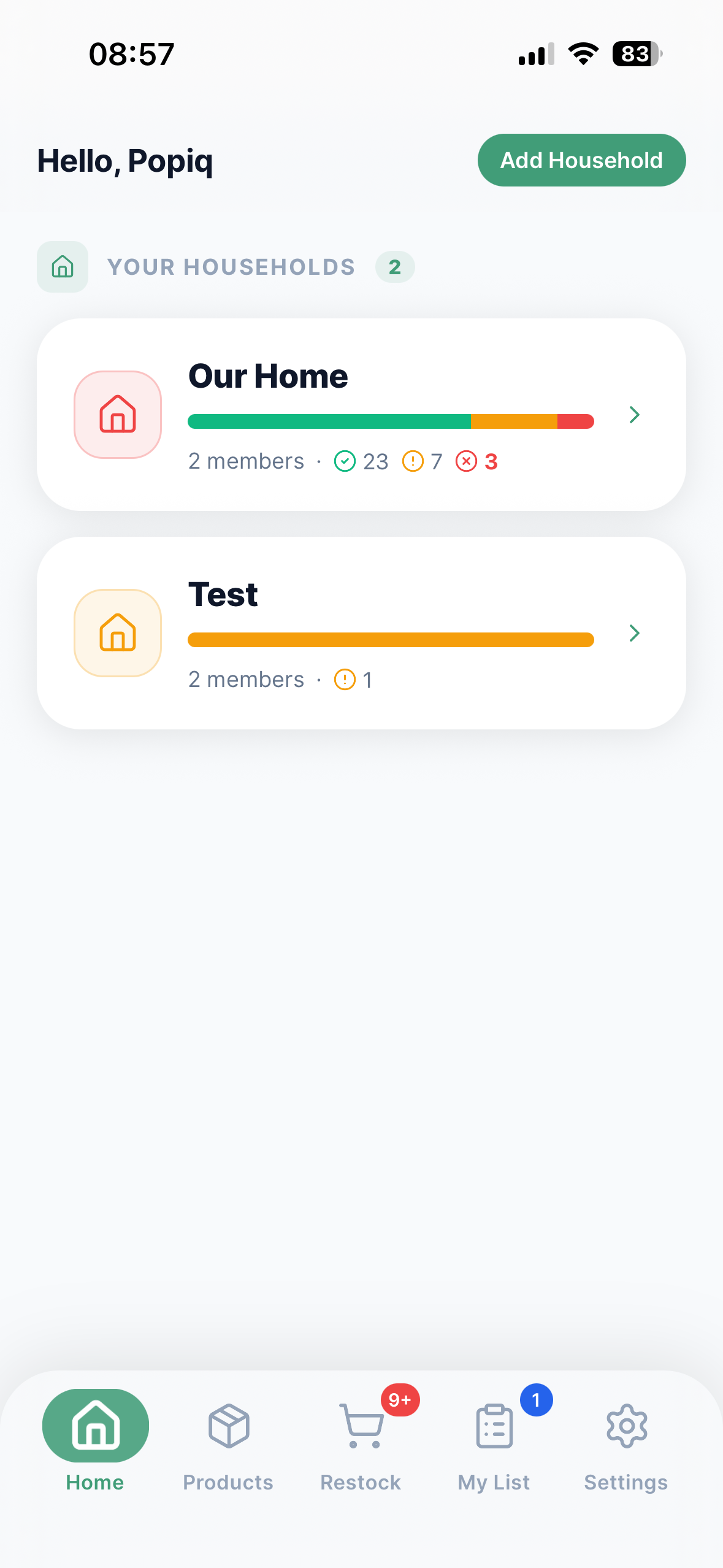 Stocked app screenshot